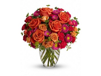 Cyclamen & orange bouquet
