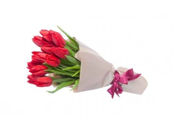 Piros tulipán csokor     